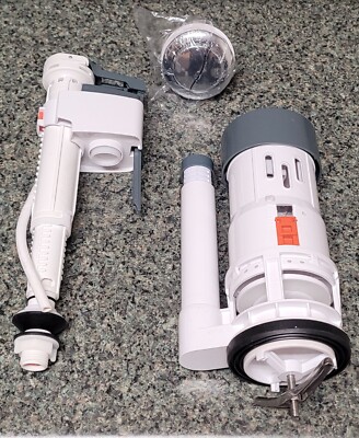 T Tulead Toilet Fill Valve Dual Flush Valve Push Button Toilet Tank Kit