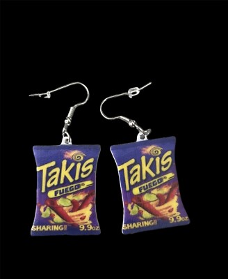 Takis Earrings, Snack Earrings, Food Earrings, Novelty Earrings 