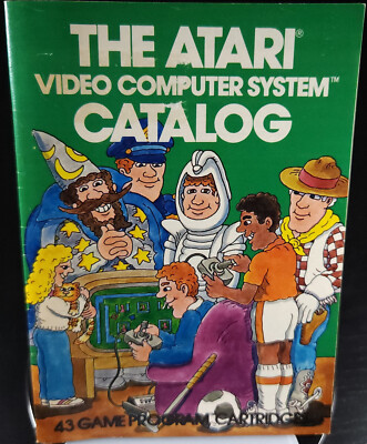 The ATARI Video Computer System Catalog 43 Game Program Cartridge 1981 Green
