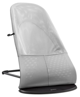 BABYBJORN Bouncer Balance Soft - Silver/White Mesh Silver with White