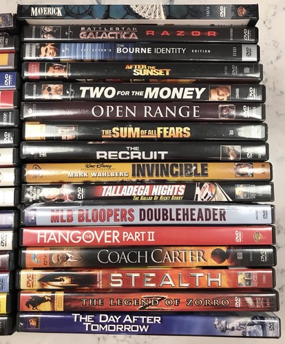 DVD Lot Of 32 Man Guy Movies Action Robin Williams Damon Ferrell Sandler Pacino