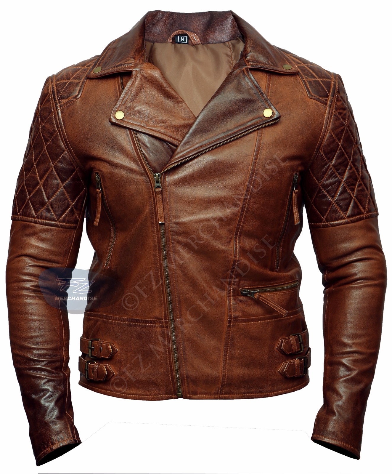 Gipsy Leather Jacket Brown Biker