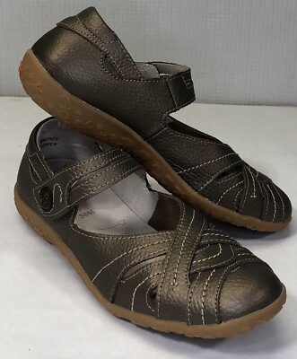 SPRING STEP HEARTS BRONZE LEATHER LOAFERS MARY JANES WOMEN S SIZE EU 38 M US 7.5