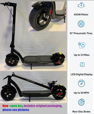 Hover-1 Alpha Black electric scooter 18 mph, 12 Mile Range,...