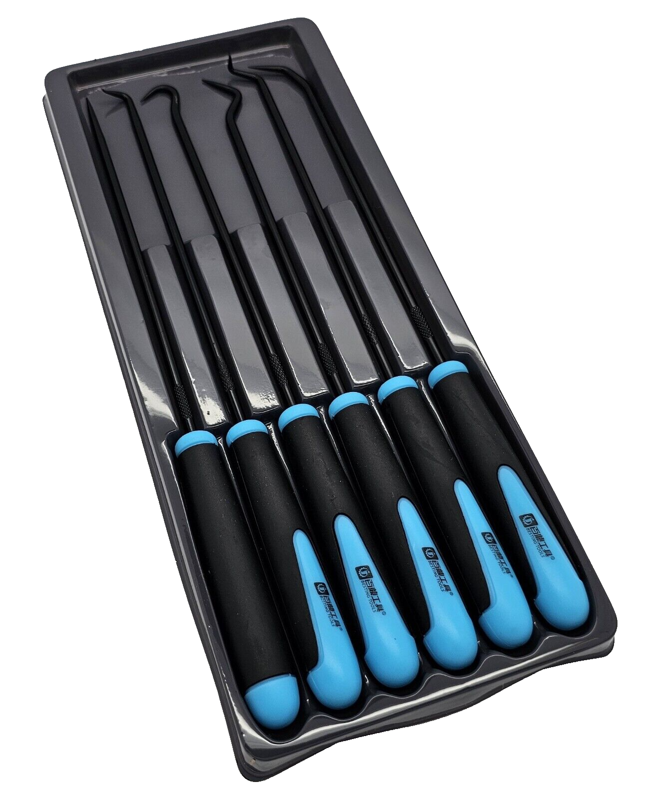 6pc Combination Extra Long Reach Hook & Pick Set O-Ring & Seal Remover Tools