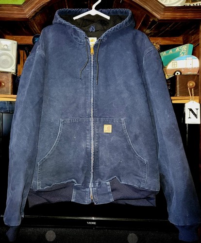 Carhartt jacket work 1999年代J22 BLU Rare Carhartt J22 Quilted Zip up Workwear Jacket Baby Blue