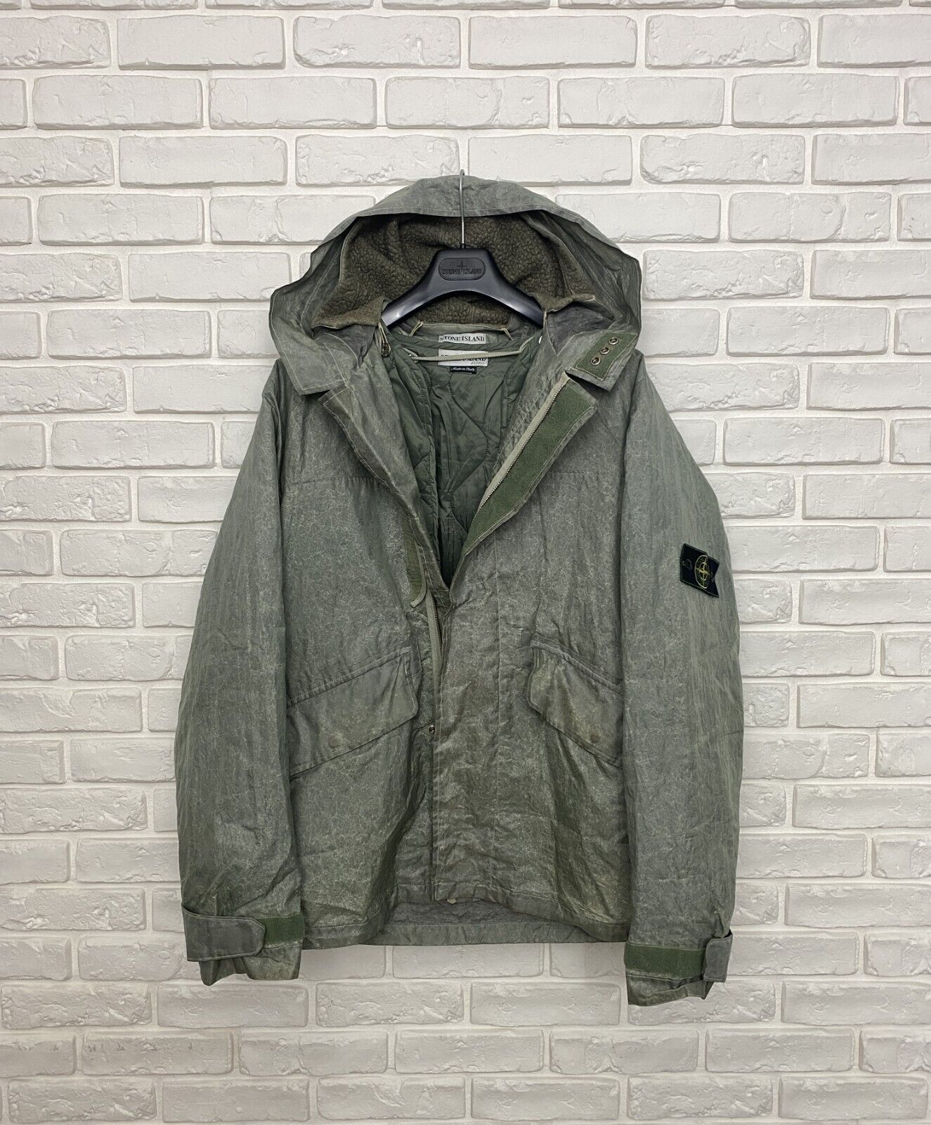 Vintage 2001 Stone Island Jacket Laminate Webbing Nylon Vintage 2001 Stone Island Jacket Laminate Webbing Nylon