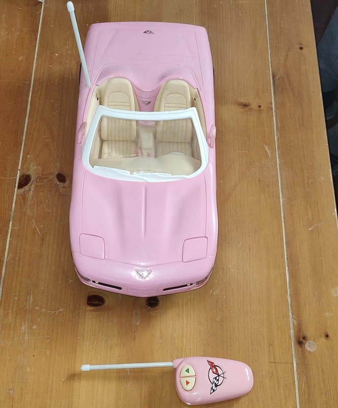 Mattel Hot Wheels Barbie the Movie RC Corvette Car -