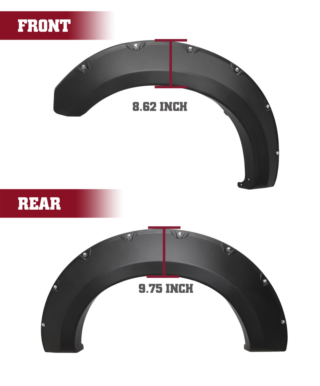 fender flares for ford f250 on Matte Black Smooth Fender Flare Cover For 2017 2021 Ford F250 350 Super Duty Ebay