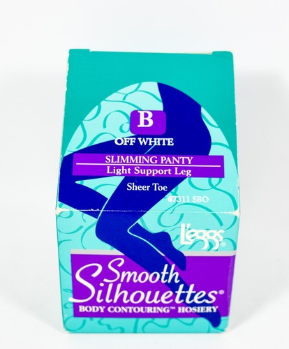 2 L'eggs Smooth Silhouettes Body Contouring Hosiery OFF WHITE Pantyhose Size B
