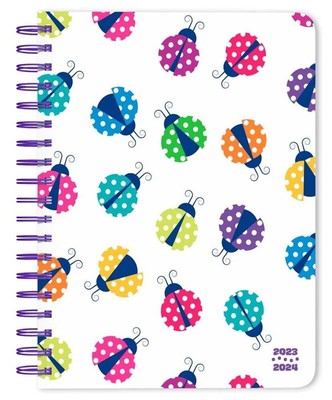 Ladybug Party - 6''x7.75'' 18 Months Desk Planner | Jul '23 - Dec '24 FREE SHIP