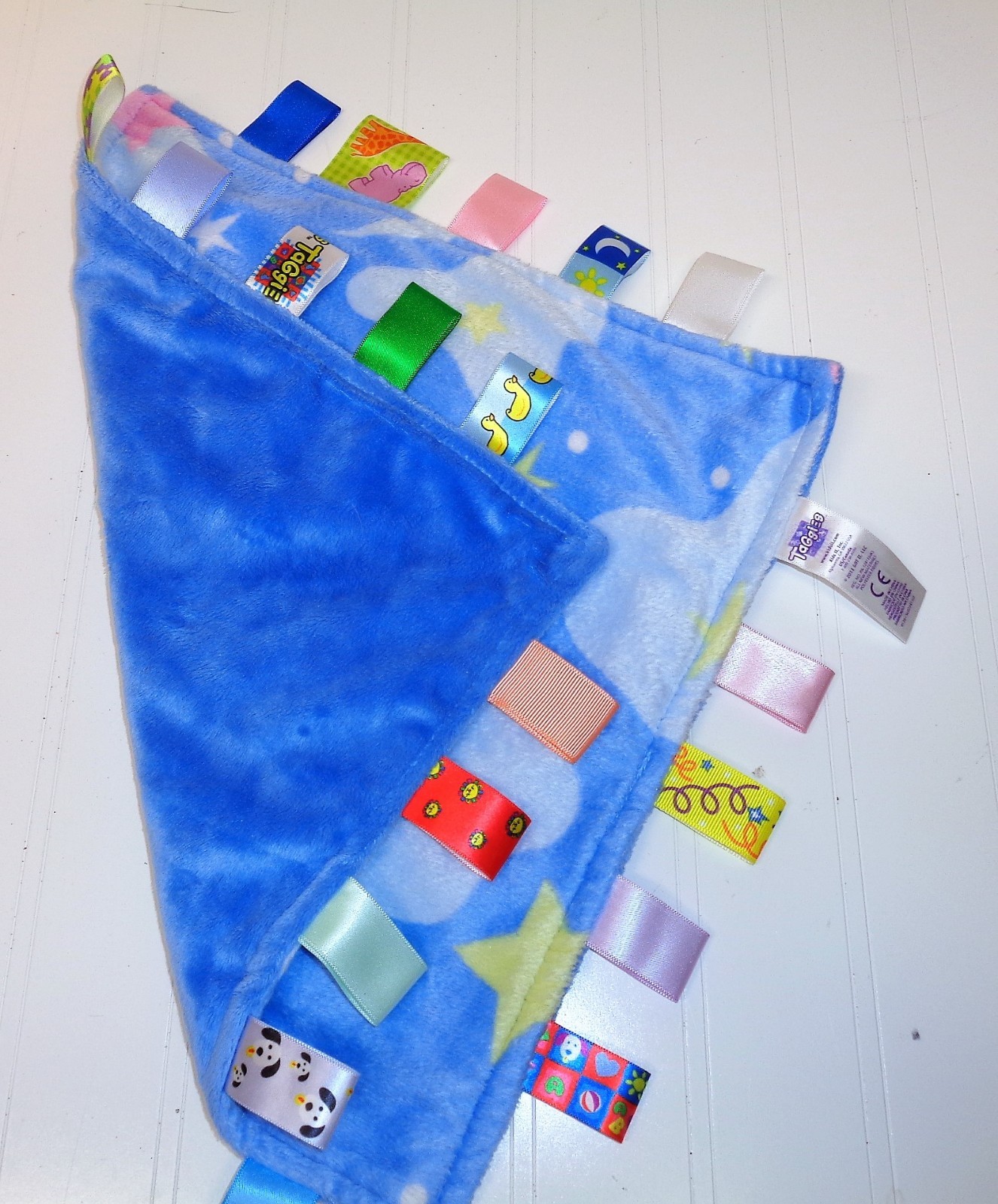 Taggies Cloud Moon Stars Lovey Security Blanket Baby Toy