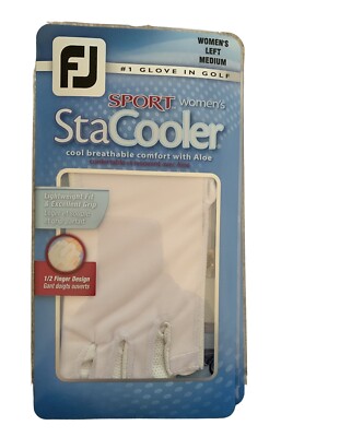 FJ Foot Joy StaCooler Sport Golf Glove 1/2 Finger Women s Left Size Medium NEW!