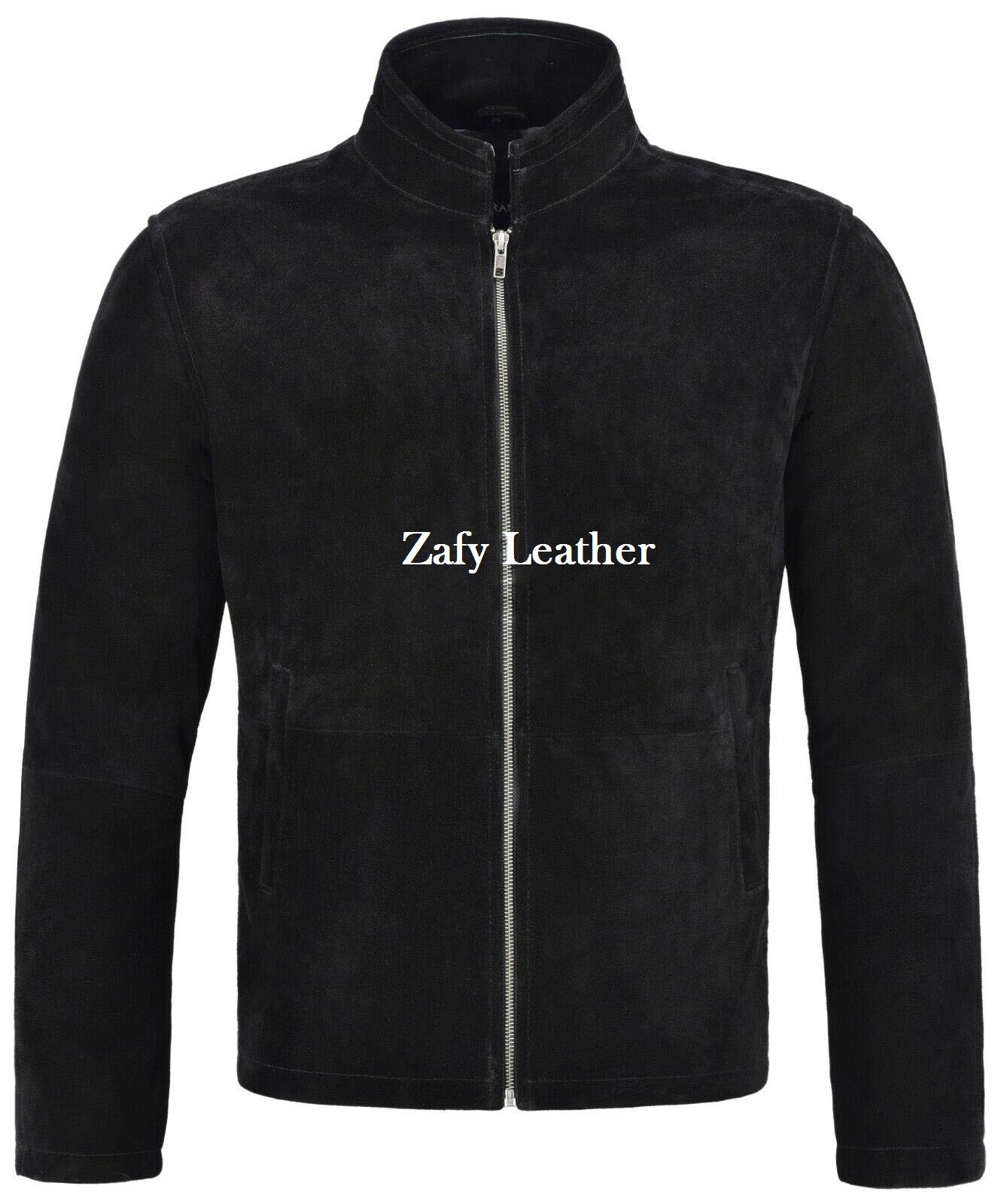 ZAFY LEATHER NEU HERREN WILDLEDER JACKE PREMIUM SCHAFSFELL MOTORRAD MODISCHE JACKE ZL333