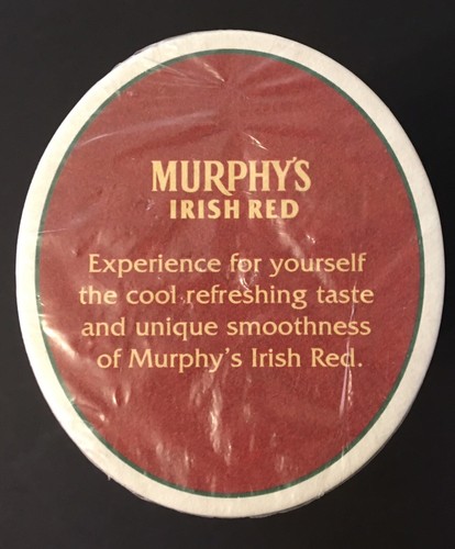 Murphy's Irish Red Beer Coasters Mat - Double sided NOS - Stack of 85 LAST ONE!