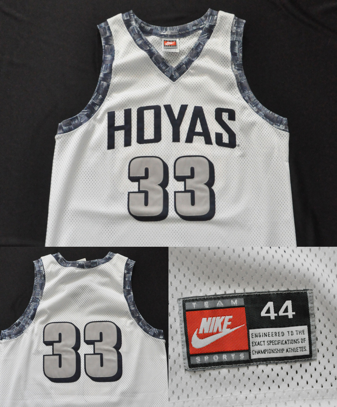 33 Georgetown Hoyas Nike Jersey Authentic Vintage Sewn Ewing