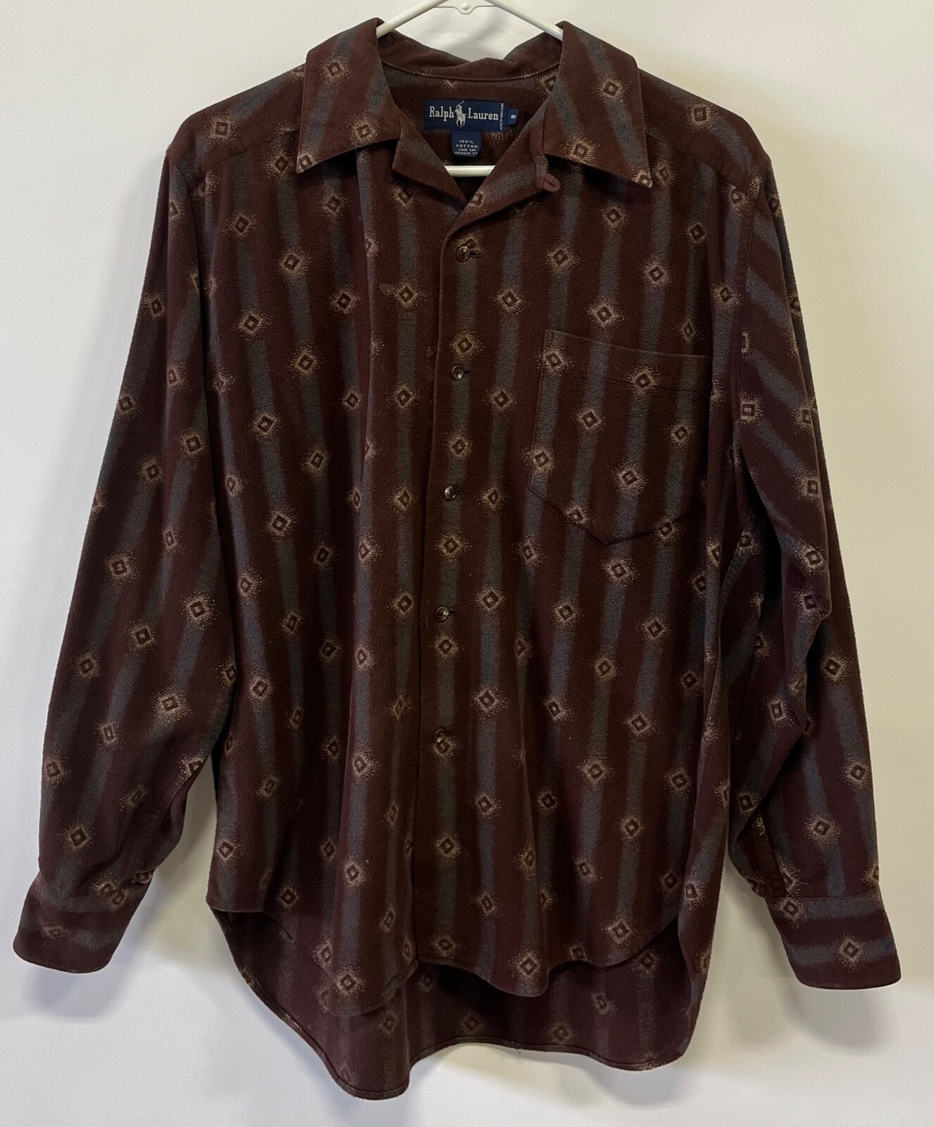 RALPH LAUREN 麻100% ガンクラブチェックKooba Ave POLO RALPH