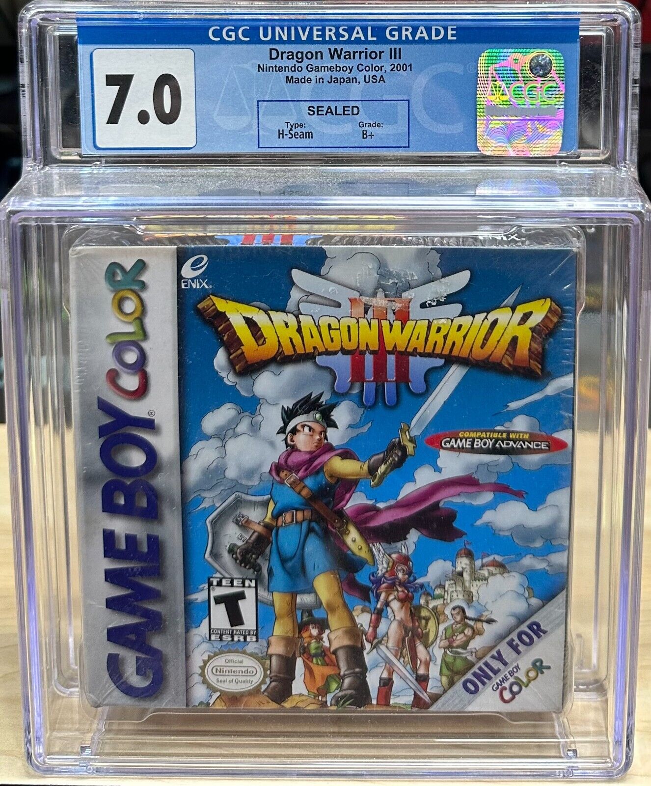 CGC 7.0 / B+ Seal / Dragon Warrior III GameBoy Color Sealed CGC 7.0 / B+ Seal / Dragon Warrior III GameBoy Color Sealed
