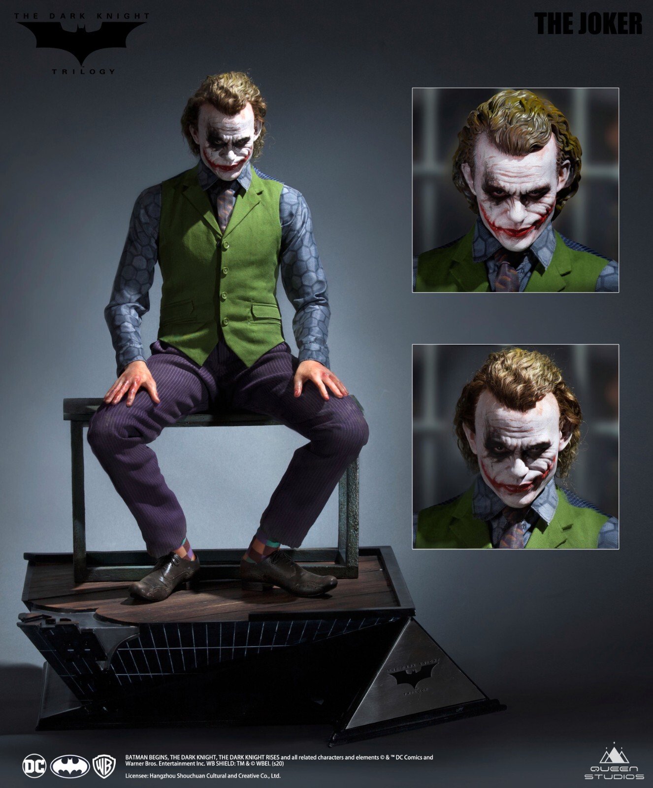 Queen Studios 1/4 ジョーカー 正規品 The Dark Knight Joker 1:4 Scale Statue - Queen Studios