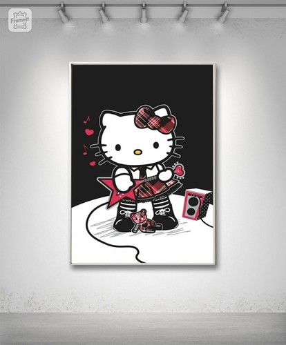 Hello Kitty Rocker Canvas Poster Wall Art Home Decor | eBay