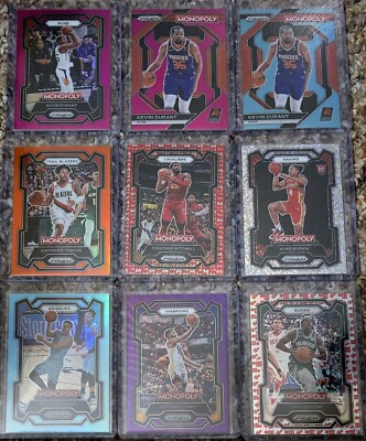 2023-24 Prizm Monopoly Color Lot of 9 Kobe Bufkin Sparkle SSP, Mitchell /100+