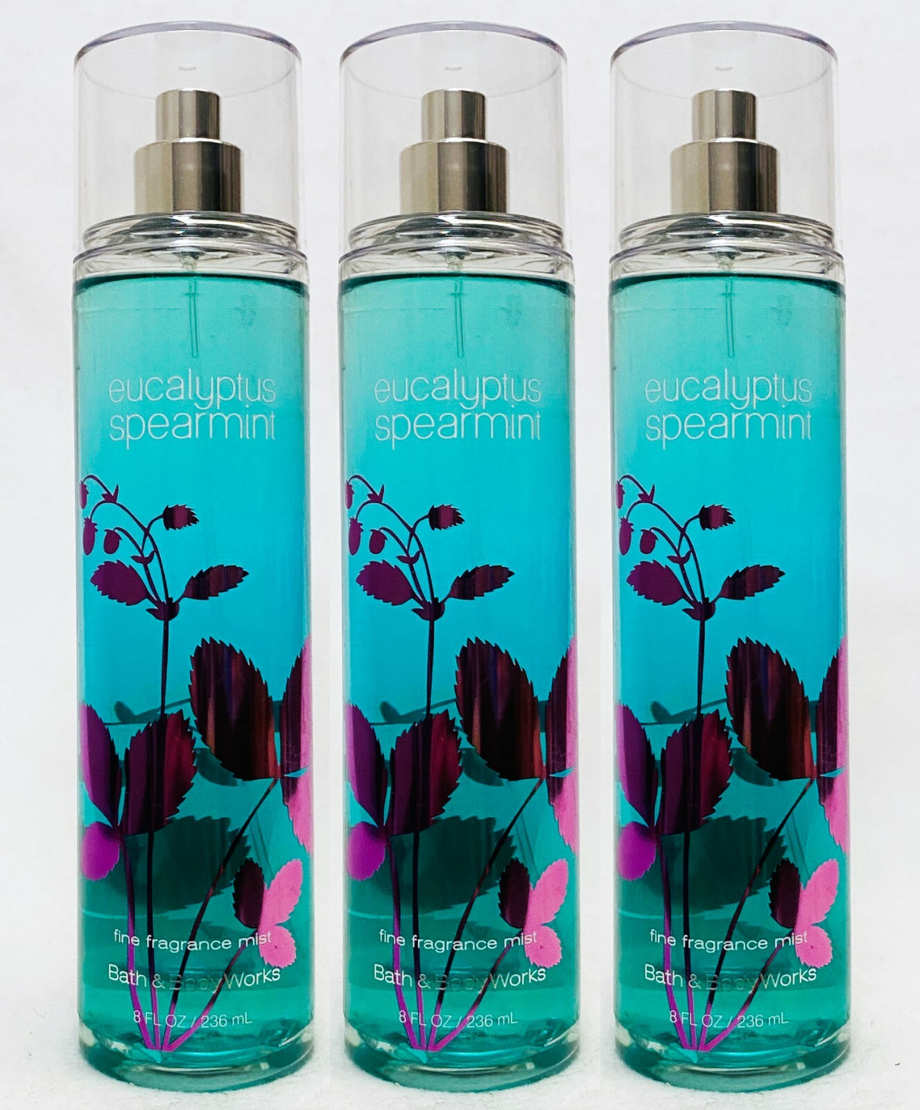 3 Bath & Body Works EUCALYPTUS SPEARMINT Fine Fragrance Mist