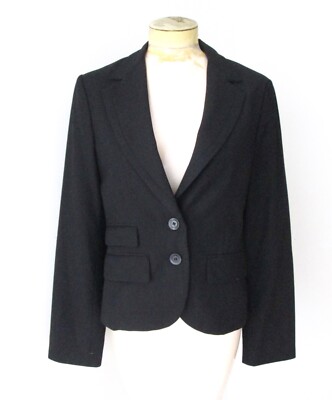 NWT $118 BCBGeneration Black 2-Button Career Classic Versatile Blazer Jacket 12