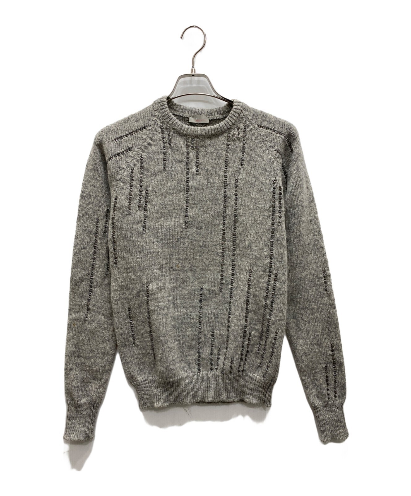 DIOR HOMME 05AW Beads wool knit Size: XS Gray Men 5HH4051967