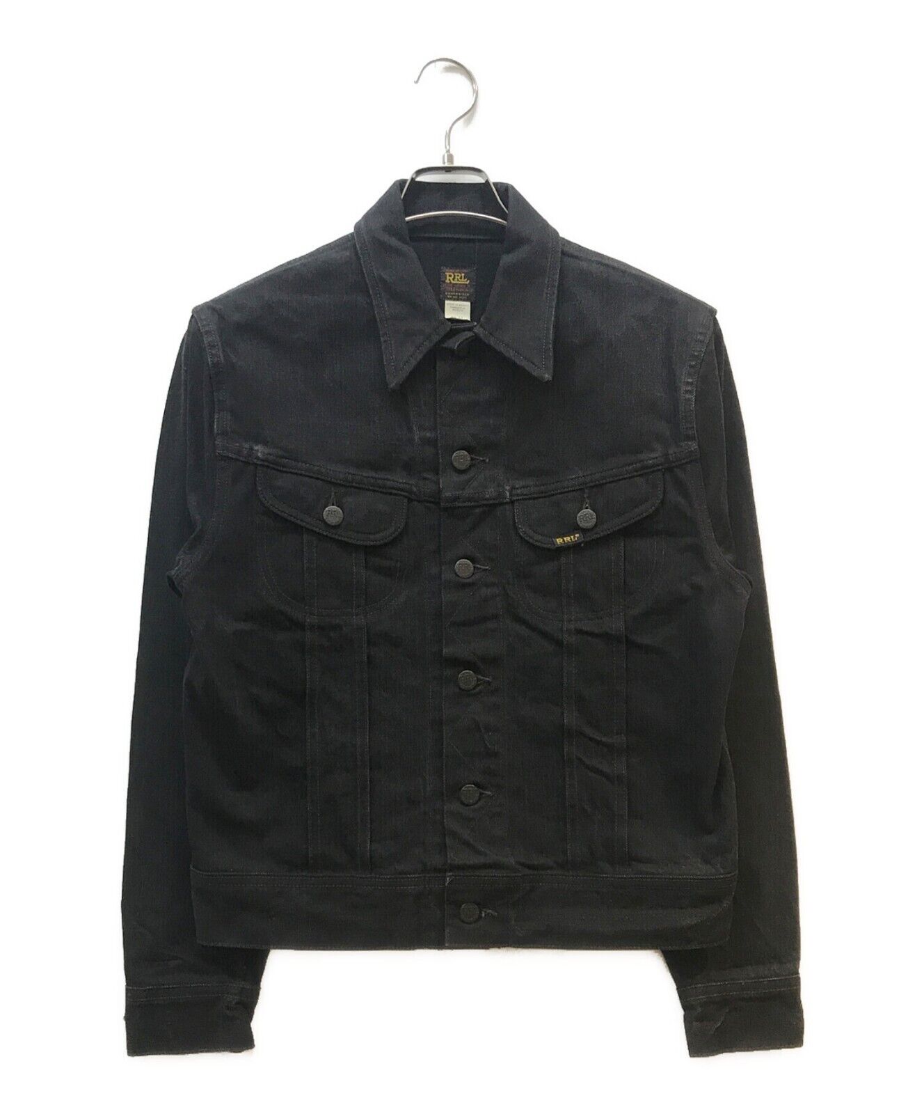 RRL RALPH LAUREN men's 271-J black denim jacket size S black RRL RALPH LAUREN men's 271-J black denim jacket size S black