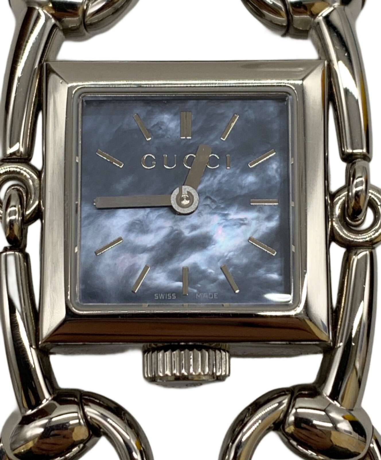 GUCCI 116.5 Quartz Women's Watch BLue Dial Analog Stainless