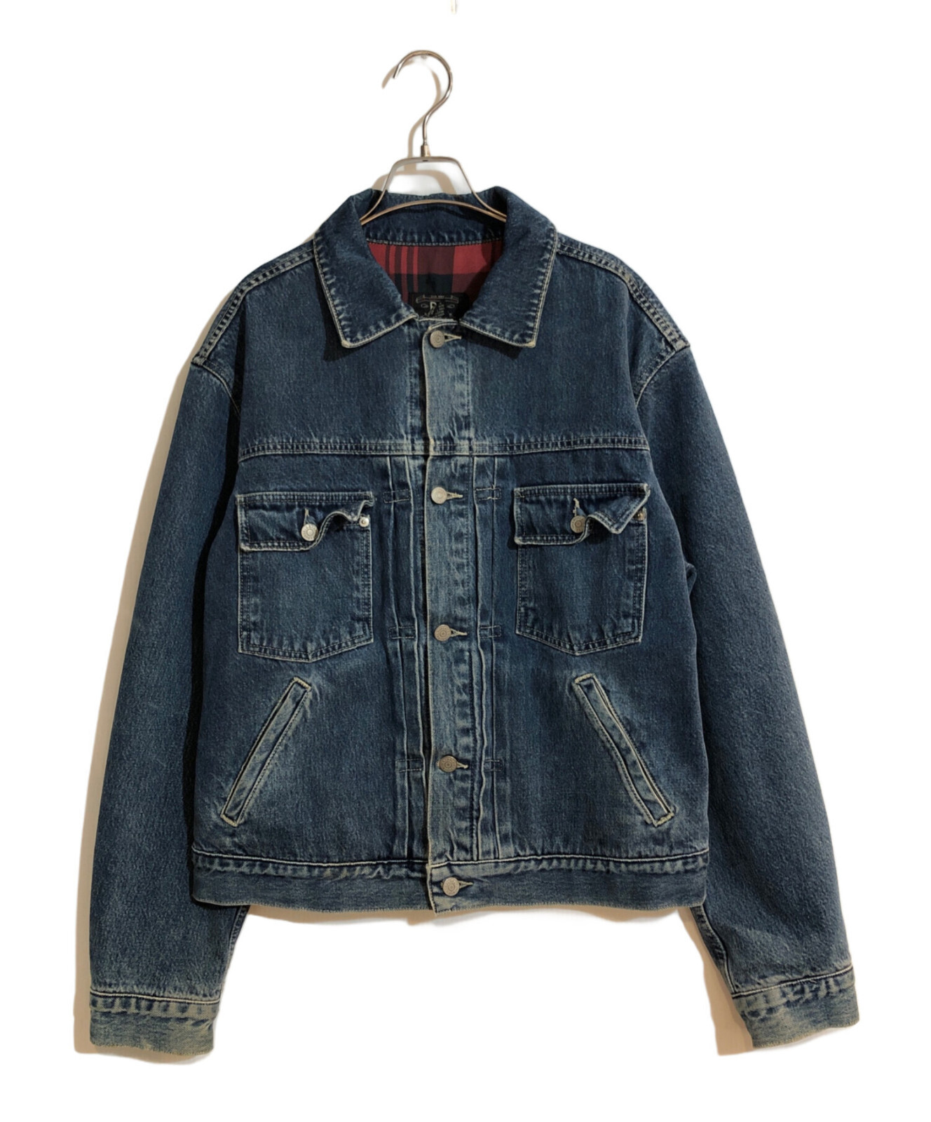 【レア白タグ】RRL DENIM JACKET/ 1st TYPE Lot 271 Trucker Jacket - Leeland Wash
