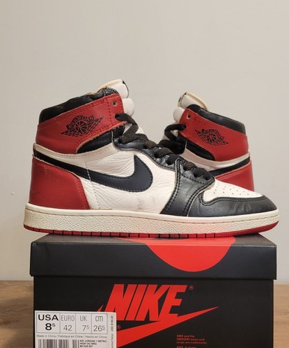 Nike Air Jordan 1 1985 レッド/ホワイト/ブラック Nike Air Jordan 1 Chicago 1985 Original Sz 8.5 White Black
