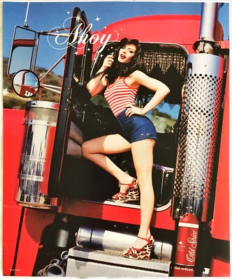 Print Ad 2007 Old Spice Sexy Trucker Lady Girl Short Shorts Big Rig Promo Art