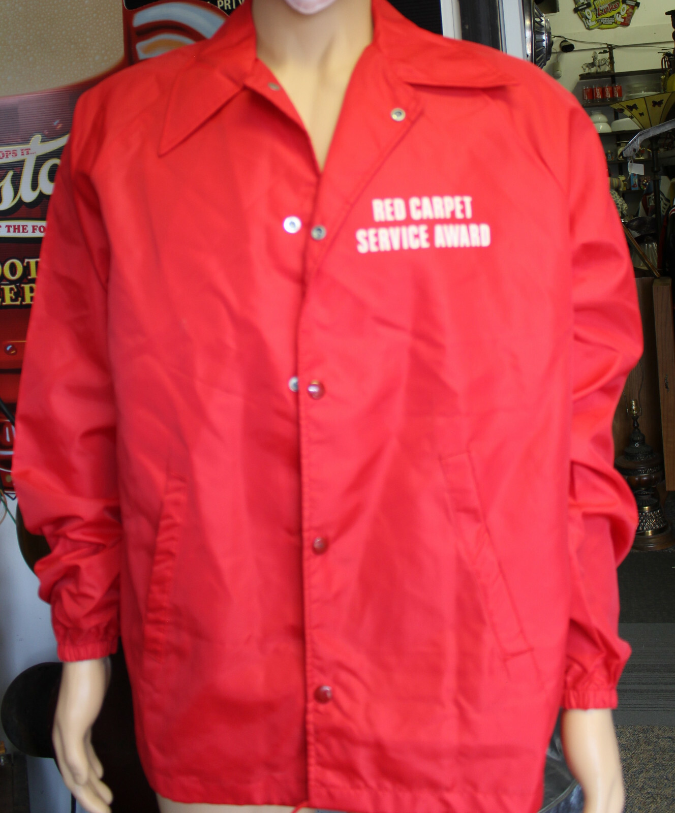 Vintage Red Don-Jac Snap Closure Windbreaker / Jacket Size L
