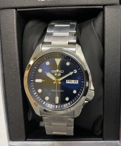 Pre-owned Seiko 5 Sports Men's Automatic Day-date Blue Srpe53 With Tag Made In Japan