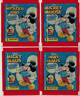 Italy 2018 Panini Disney Mickey 90 years Sticker Pack x4