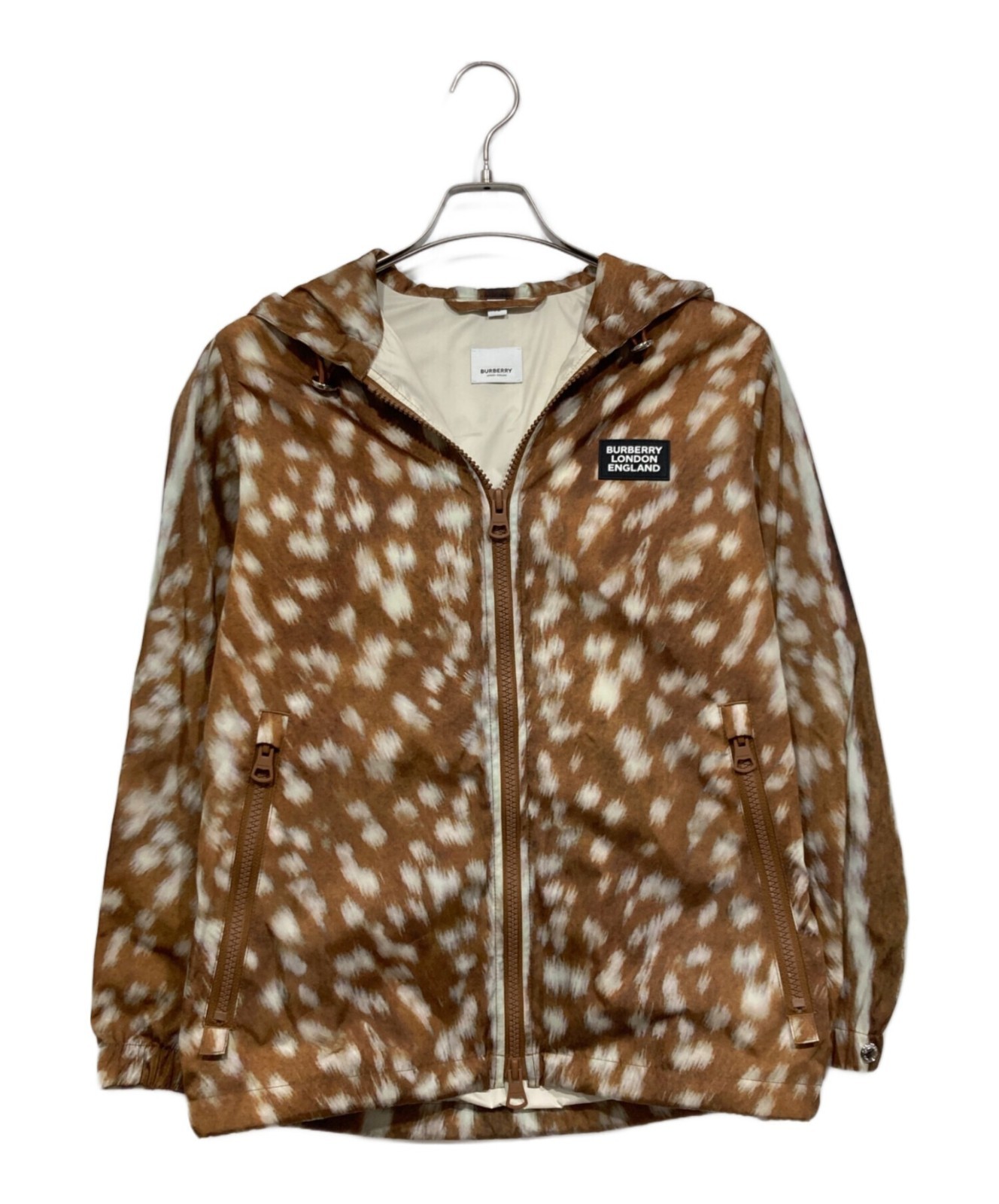 Burberry London England Everton Deer Print Hooded Nylon