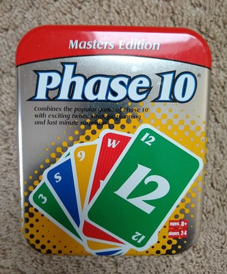 PHASE 10 Masters Edition tin 2003 Fundex Ages 8+ game Phase Ten NO INSTRUCTIONS
