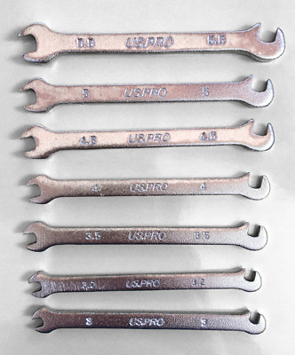 Kfz doppel Maulschlüssel Satz Gabelschlüssel kurz Stubby mini 3 3,2 4 4,5 5 5,5