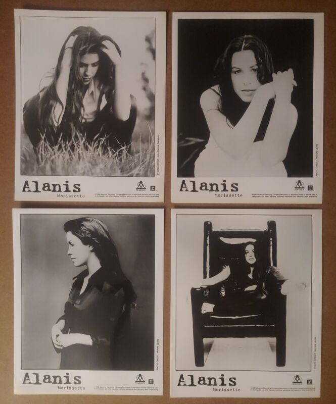 Alanis Morissette Vintage 1995 8 X 10 Photo Lot of 4