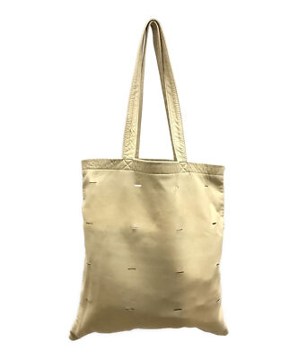 ISAAC REINA leather tote bag beige | eBay