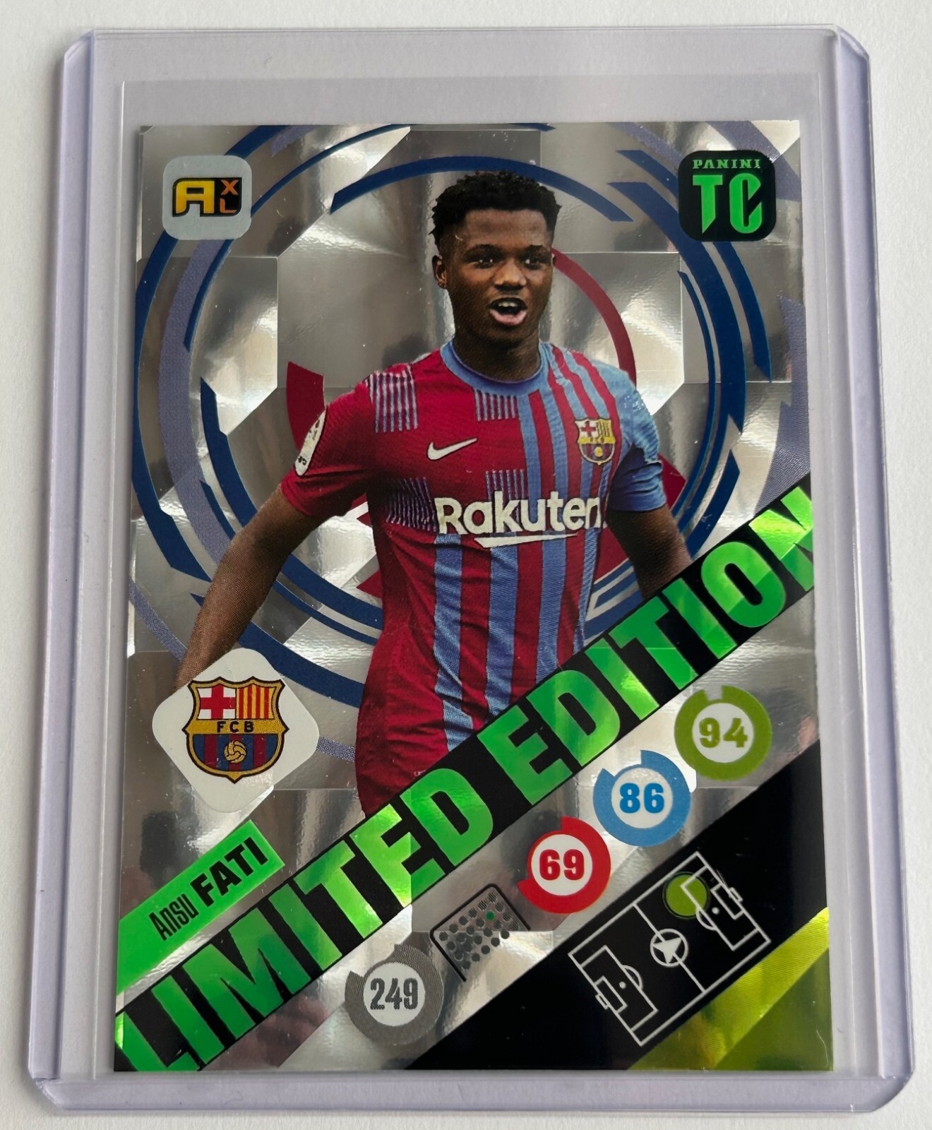 Ausu Fati Autograph Card Panini アンス・ファティ 2022 Leaf Pro Set Soccer ANSU FATI RED Auto Autograph