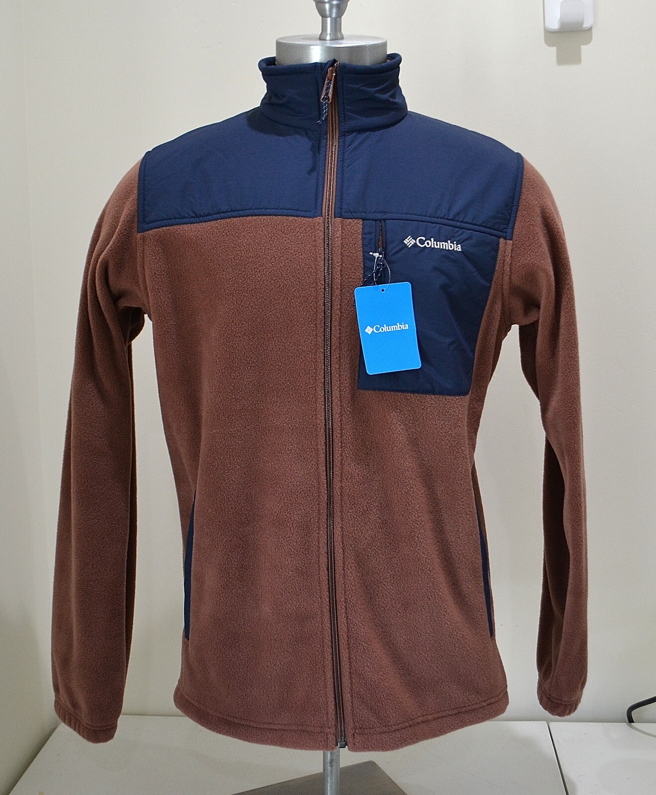 NWT MEN'S COLUMBIA GRANITE MOUNTAIN SOLID OVERLAY FLEECE FULL ZIP