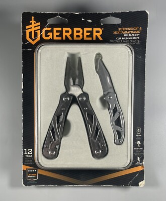 Gerber Suspension & Mini Paraframe w/ Sheath Combo   New Factory Sealed