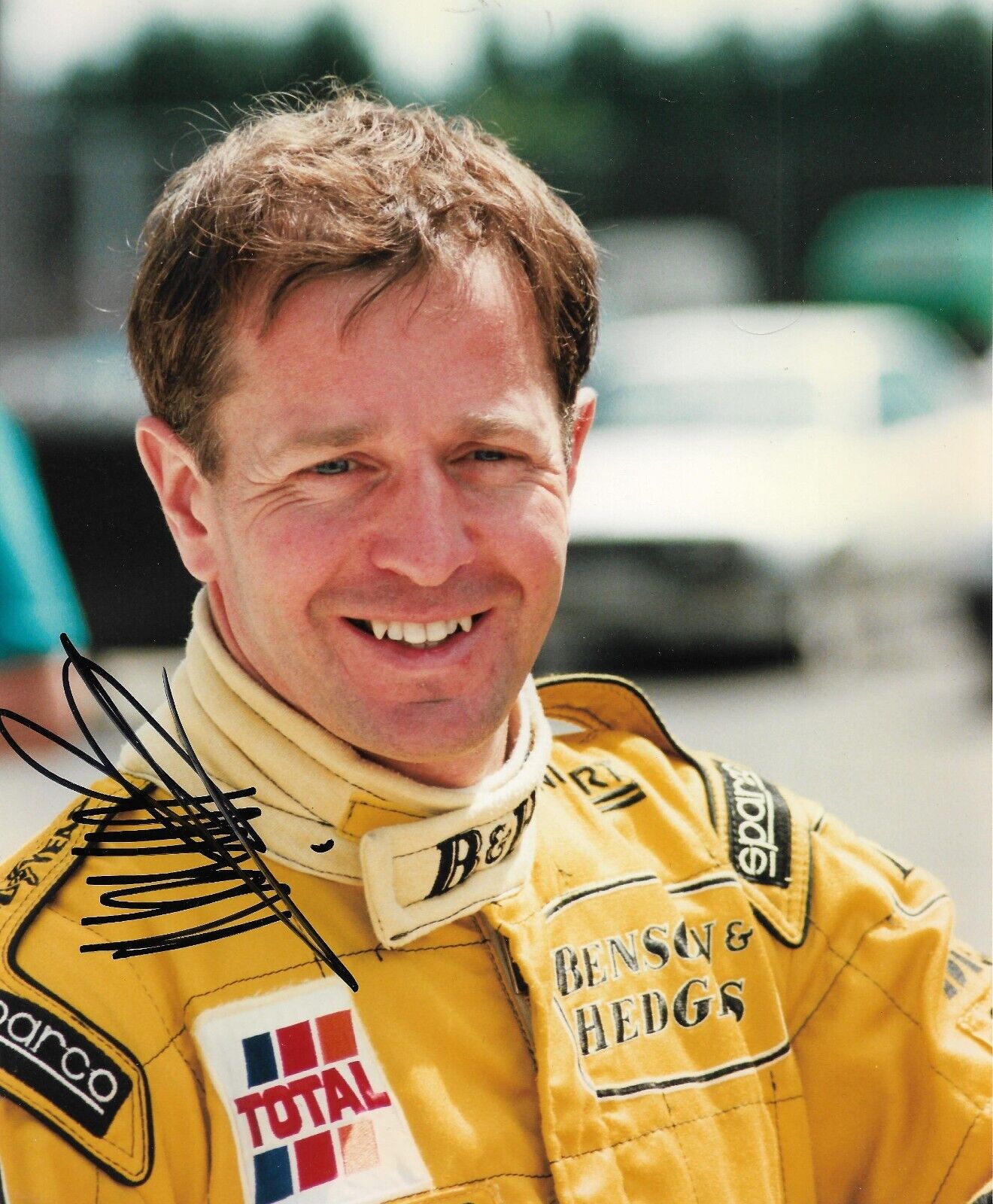 Martin Brundle professional 1996 Jordan Grand Prix F1 signed Martin Brundle professional 1996 Jordan Grand Prix F1 signed