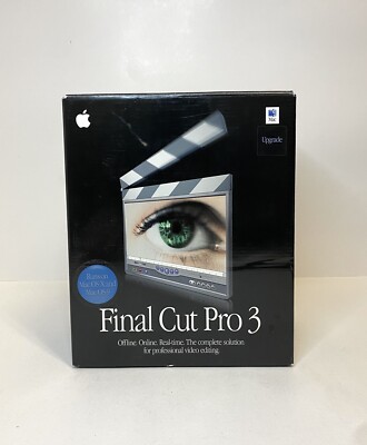 Apple Final Cut Pro 3 2001 RETAIL Complete In Box Mac OS9/OSX Retired w/Serials