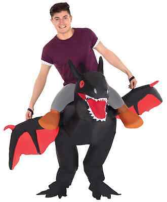 Black Dragon Inflatable Ride On Costume Adult Halloween Fancy Dress Daenerys
