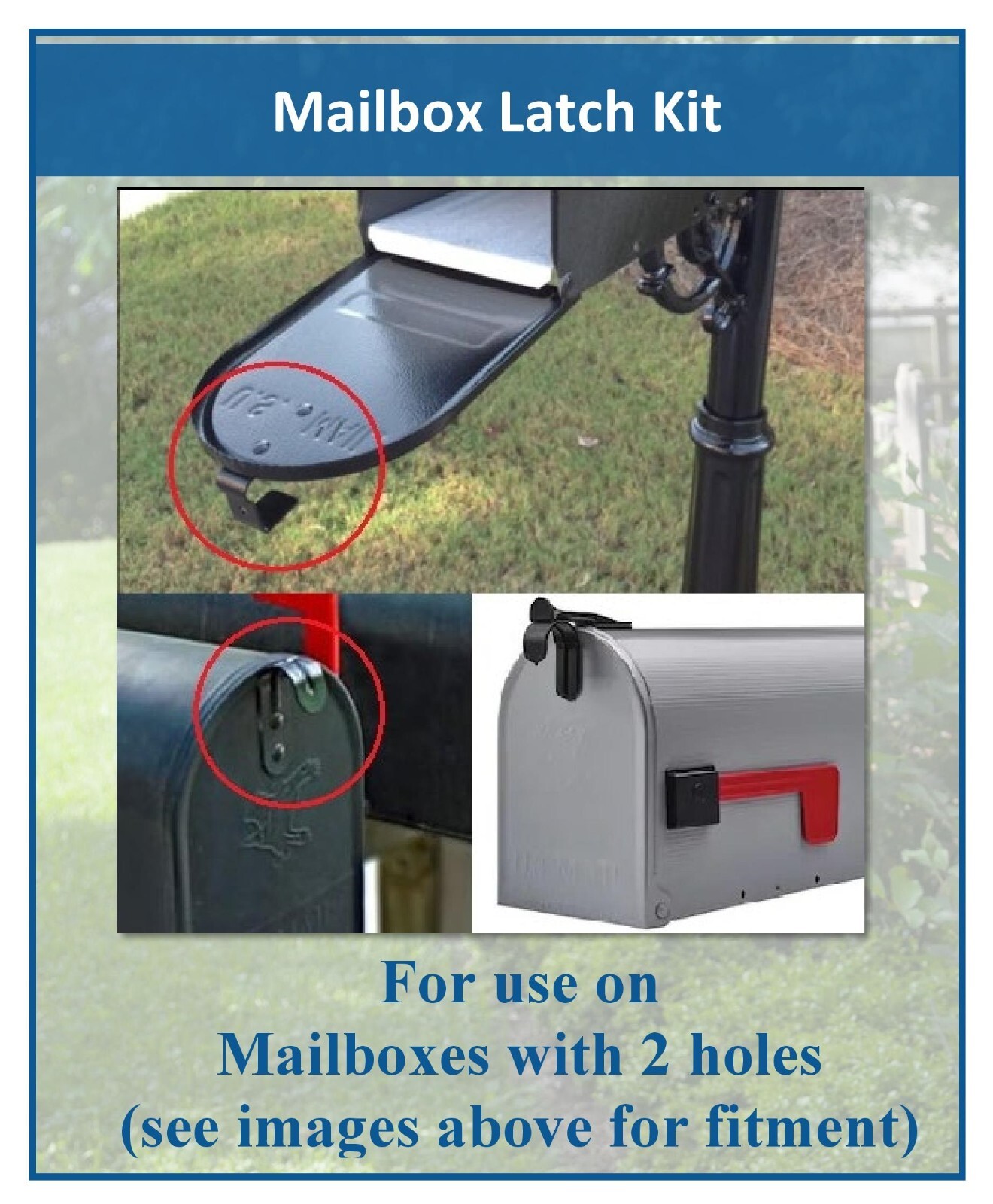 New Black Plastic Latch Set Kit for Solar Group Standard Mailbox Repair Latch