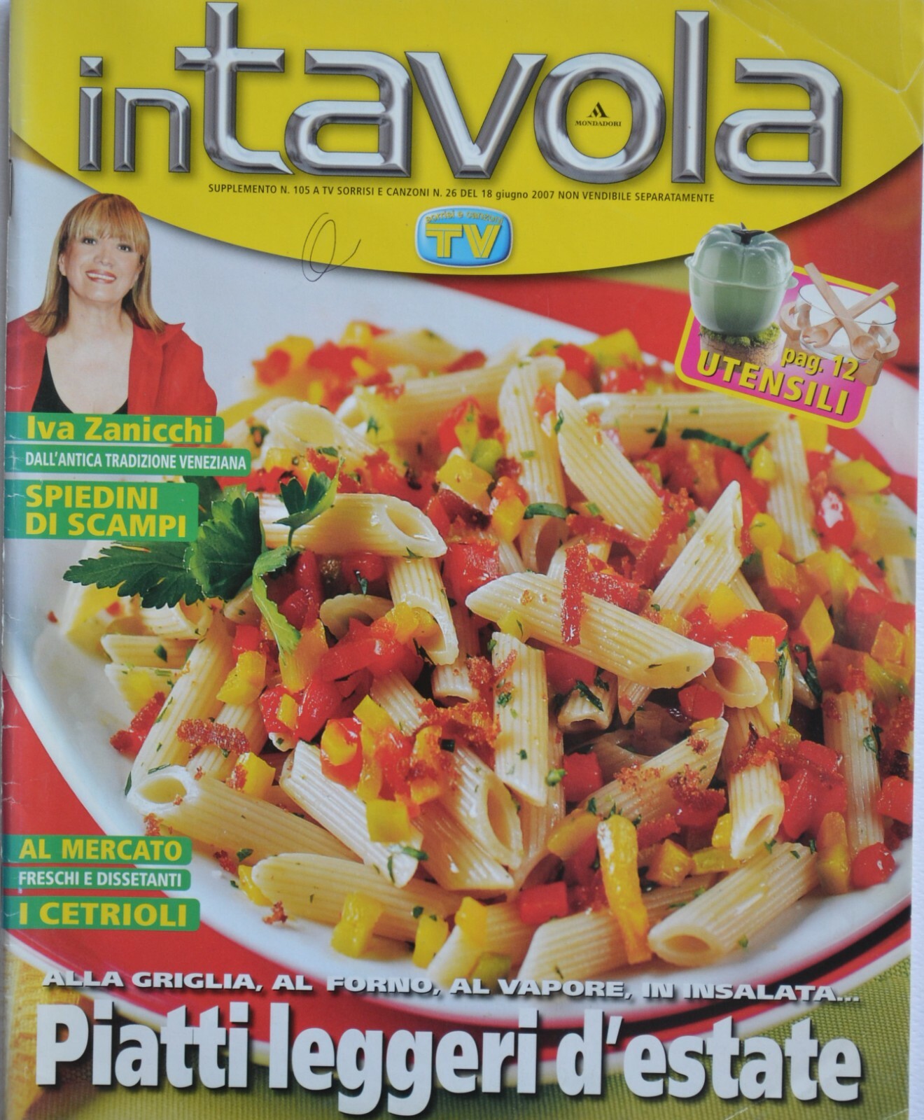 Rivista di cucina In Tavola nr 105/2007 Piatti leggeri d'estate