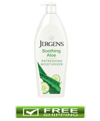 Jergens Soothing Aloe Refreshing Body Lotion, Aloe Vera Moisturizer, 21 Fl Oz